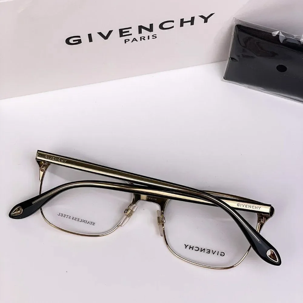 SALE! NEW Givenchy GV0076 2M2 Black Gold Rectangle Women Eyeglasses